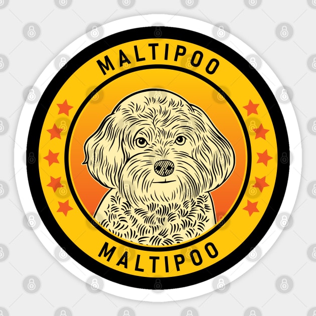 Maltipoo Dog Portrait Sticker by millersye